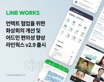 네이버 자회사 웍스모바일이 언택트(비대면) 협업 기능의 효율성과 편의성을 한층 더 강화한 '라인웍스 v2.9'를 선보였다고 1일 밝혔다. 네이버 제공